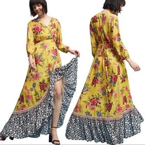 FARM Rio Floral Maxi Dress - Yellow and Red